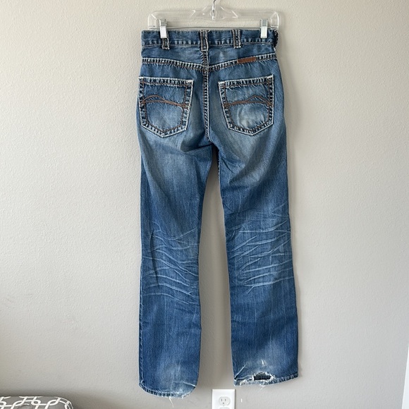 Men's B Tuff Zac Blue Denim Jeans Bootcut 28” x 34" Western Cowboy - Picture 11 of 14